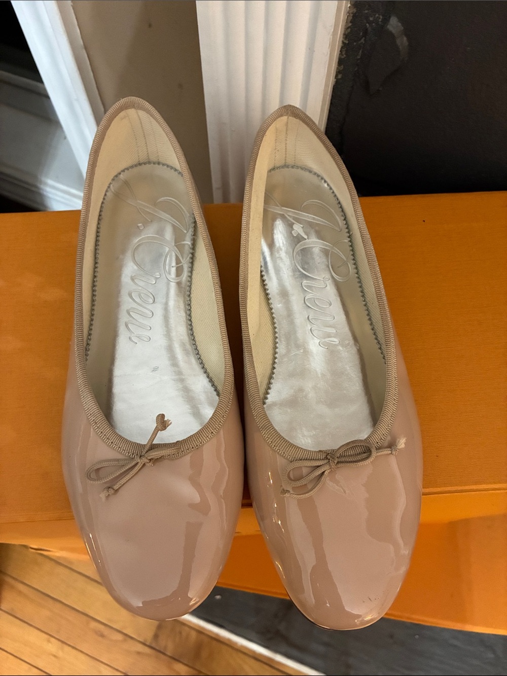 J. Crew Patent Ballet Flats in Blush